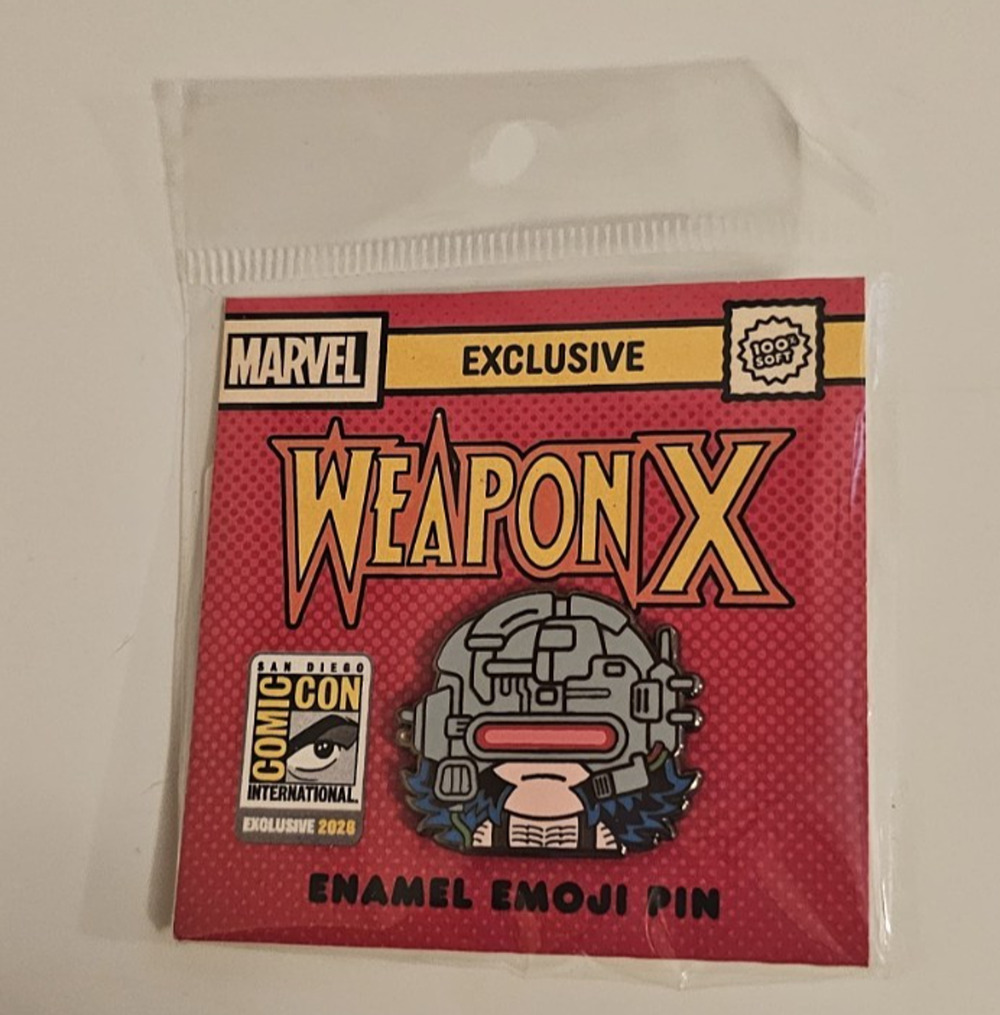 SDCC 2026 Exclusive 100% Soft Marvel Exclusive Weapon X Enamel Pin IN HAND
